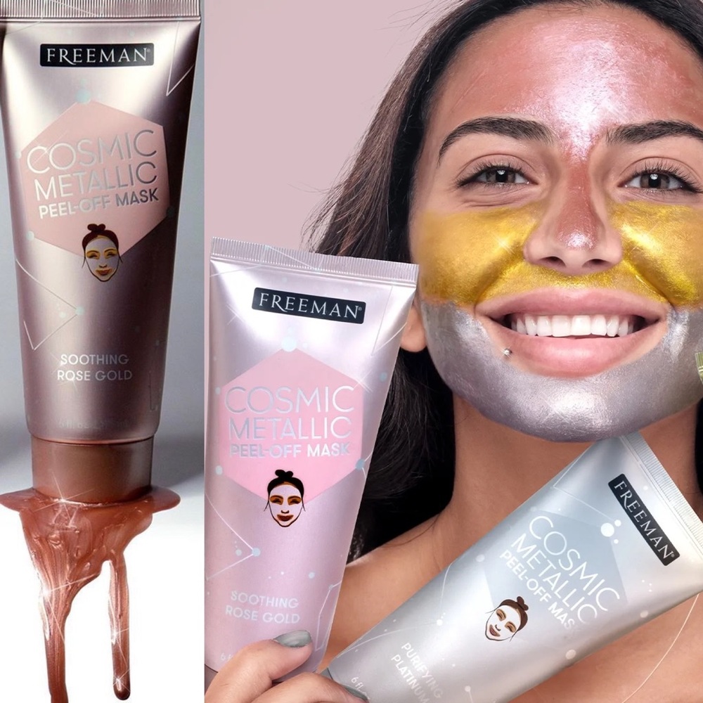 2x Freeman Metallic Peel Off Face Mask Soothing Rose Gold